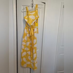 NWT Size M DVF for Target yellow halter dress